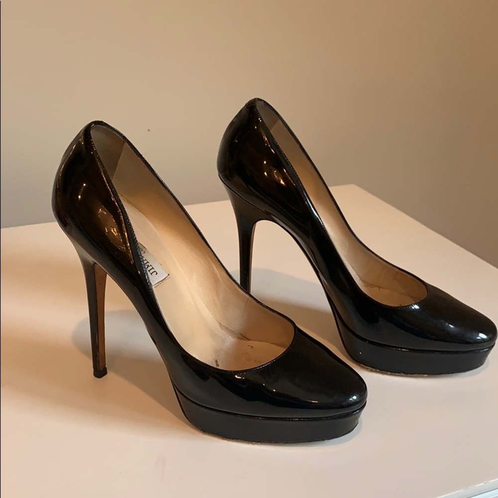 Black Patent Jimmy Choo Patent Heels, EUR 39